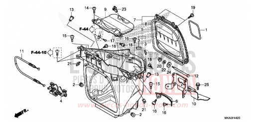 COMPARTIMENT A BAGAGES NC750XDH de 2017